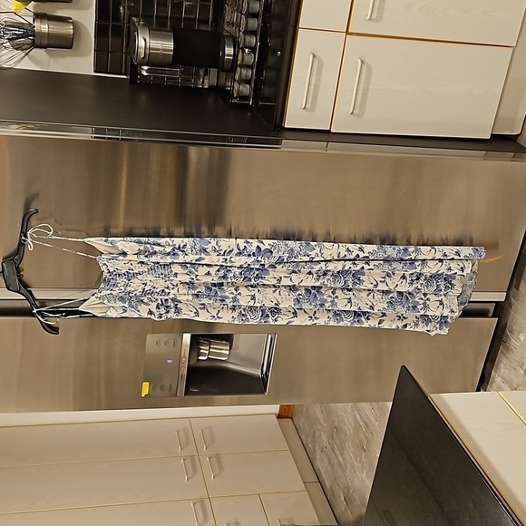 💕REFORMATION💕 Kourtney Dress ~ Pompadour Blue Floral Bird Print 12 NWT - Picture 10 of 16